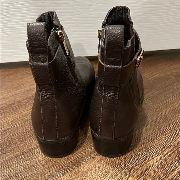 Isaac Mizrahi Brown Ankle Boots with Sleek Design - Picture 3 of 13